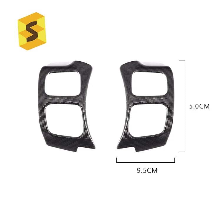 Real Carbon Fiber Steering Wheel Button Frame Trim for Lexus 5