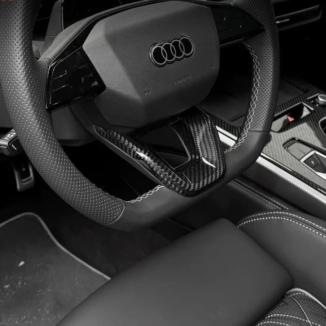 Dry Carbon Fiber Steering Wheel Lower Trim for Audi A5L