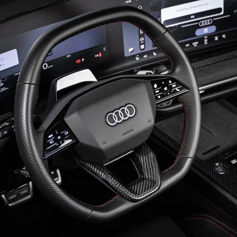Dry Carbon Fiber Steering Wheel Lower Trim for Audi A5L 3